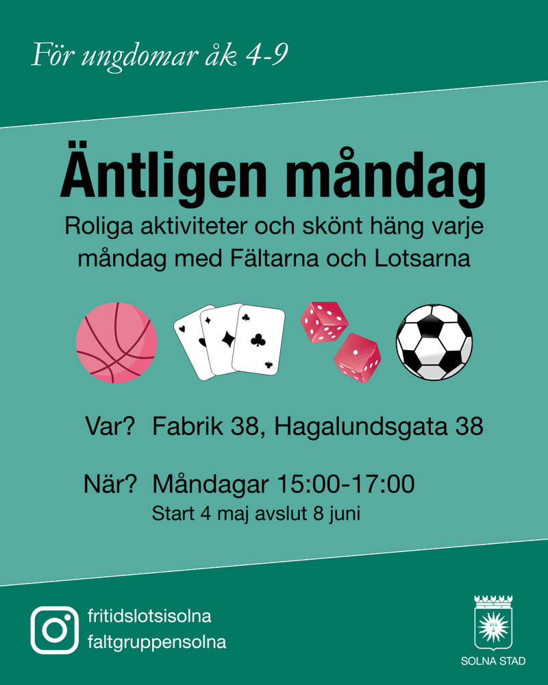 Affisch om måndagshäng