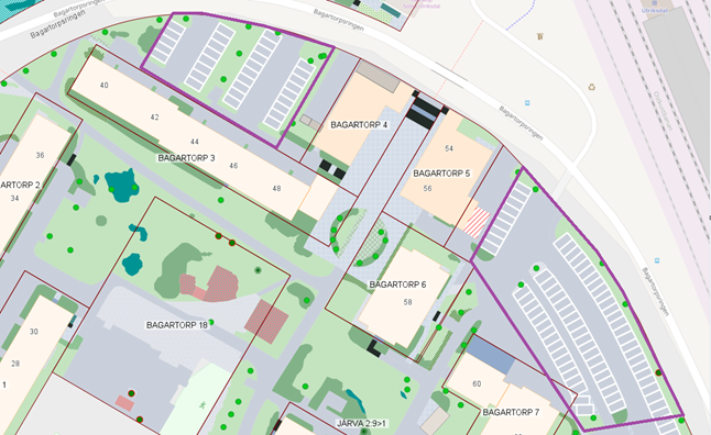 Parkering Bagartorp centrum