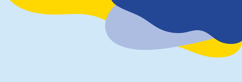 Toppbild i Signalistens blå och gula manér, med abstrakta former.