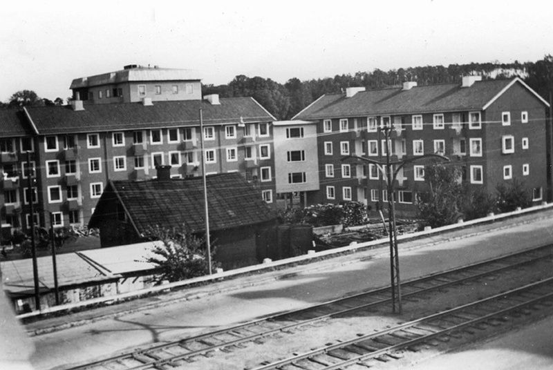 Frösunda 1978. de första flyttlassen gick till Frösunda 1953. Här en bild tagen 1978 från Råsundavägen.